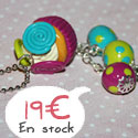 Sautoir fimo gourmand Cupcake