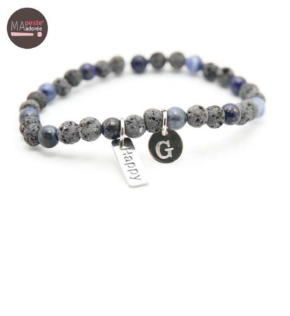 Bracelet Homme en pierre de lave