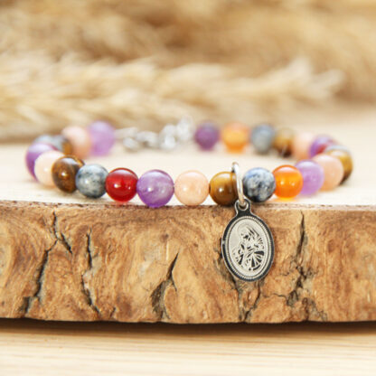 Bracelet lithothérapie personnalisé pour la chance