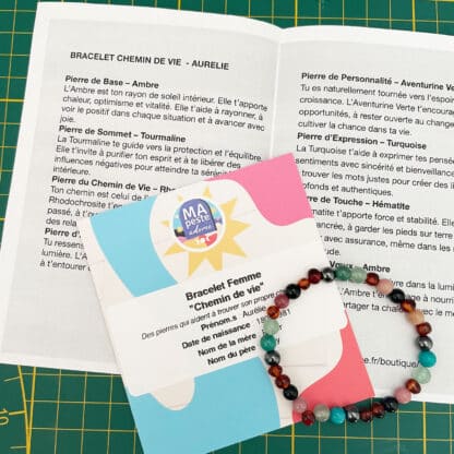 Bracelet chemin de vie femme avec livret explicatif précis