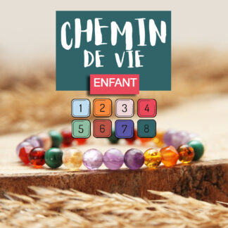 Le bracelet enfant chemin de fin est un bracelet unique basé sur le prénom, noms et date de naissance