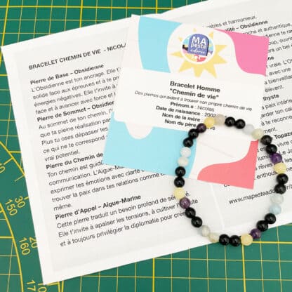 Bracelet pour homme chemin de vie avec explications