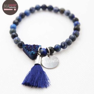 Bracelet Femme Lithotherapie "Bleu"