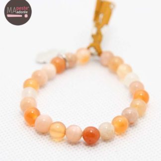 Bracelet Enfant Lithothérapie en Argent 925 - Energie & Bonne humeur