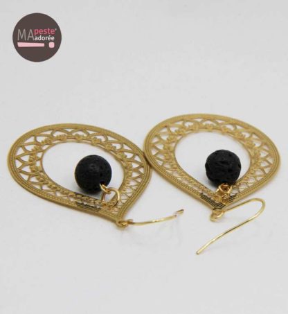 Boucles d'oreilles dorées Mandala