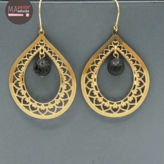 Boucles d'oreilles dorées Mandala