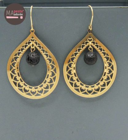 Boucles d'oreilles dorées Mandala