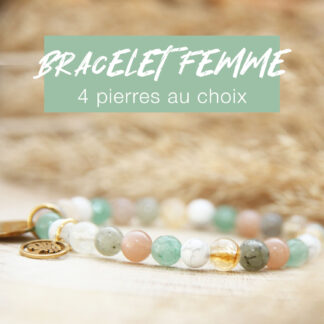 C'est le bracelet femme lithothérapie qui te permet de choisir toi-même les pierres