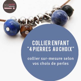 Collier Enfant 4 pierres Au choix