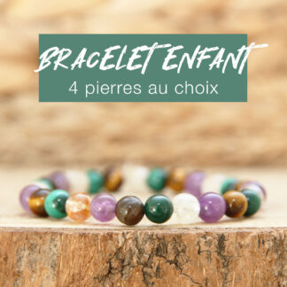 Découvrez le bracelet lithothérapie enfant avec perles à choisir soi même