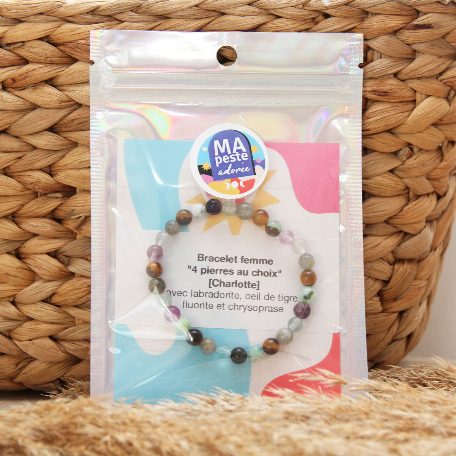 Le bracelets sur mesure lithothérapie Ma Preste Adorée sont réalisés à la main à Carcassonne