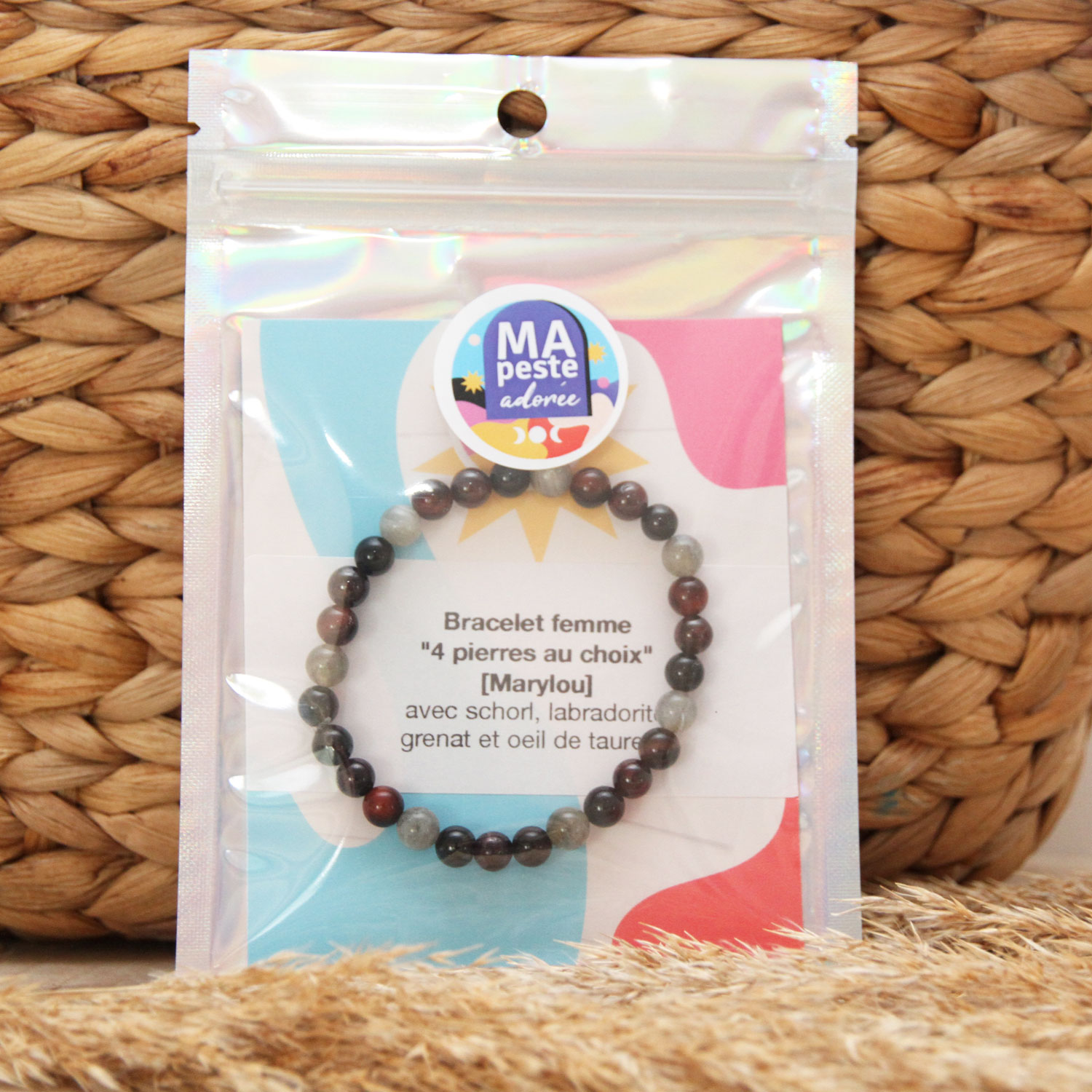 Bracelet pour femmes en pierres naturelles avec pierres à choisir parmi une sélection