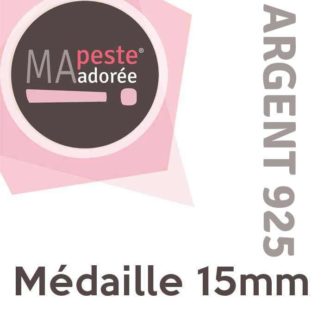 Médaille gravée en acier inoxydable 15mm