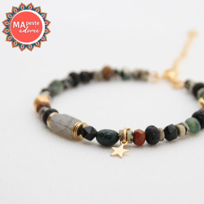 bracelet femme en pierres, idée cadeau