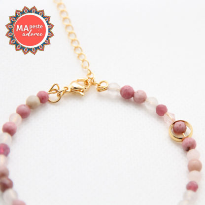 bracelet femme quartz rose