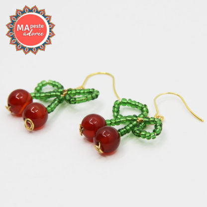 boucles d'oreilles cerises