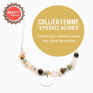 Collier ou sautoir en pierres naturelles pour femme