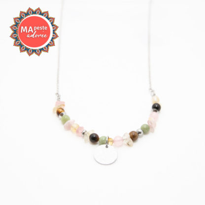 collier lithotherpie femme sur mesure