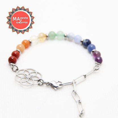 bracelet femme lithothérapie 7 chakras