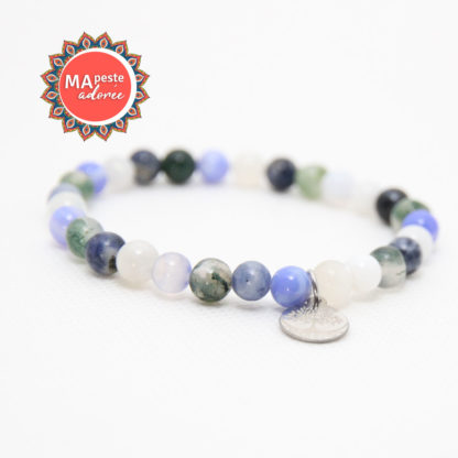 bracelet pierres bleus