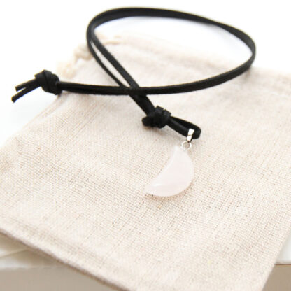 Collier en quartz rose pour l'amour et la tendresse