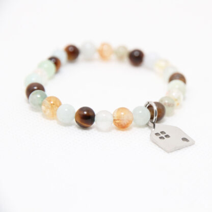 Bracelet en pierres naturelles avec pierres de protection et de joie