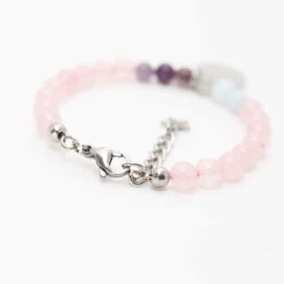 Bracelet enfant en pierres avec fil rigide pour plus de solidité