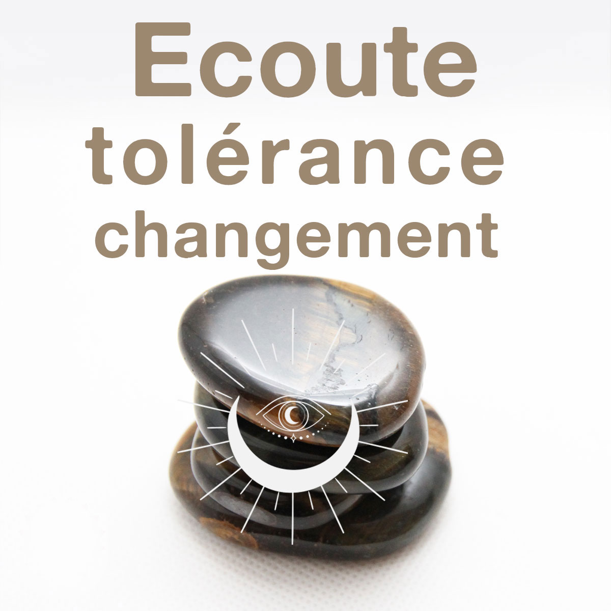 Galet plat d'oeil de faucon