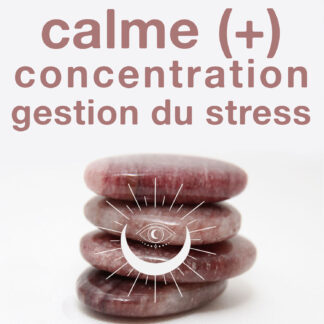 Galet plat de lépidolite