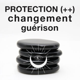 Galet plat d'obsidienne
