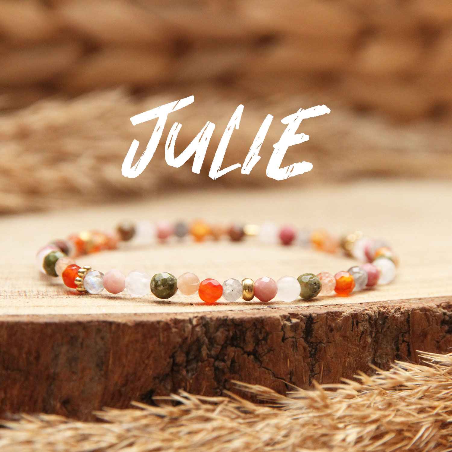 Bracelet de soin ou de guérison pour femme en pierres naturelles 4mm