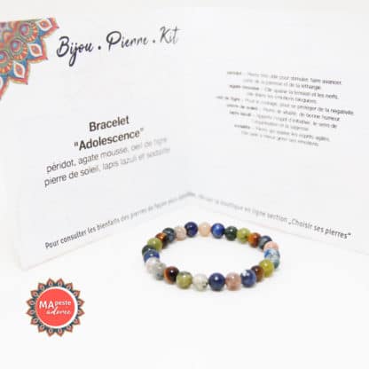 Les bracelets lithothérapie sont fabriqués en France et personnalisés