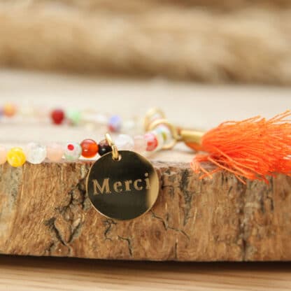 Bracelet en pierres naturelles 4 mm – Citrine, Pierre de Soleil et Cornaline. Un bijou lumineux pour cultiver la joie et l’optimisme au quotidien.