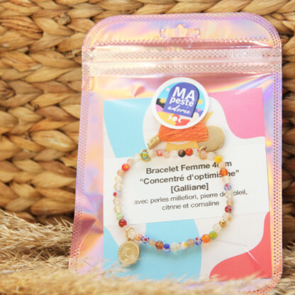 Un bijou lumineux pour femme – Bracelet optimisme en pierres naturelles 4 mm. Fait main en France avec amour et énergie positive 🌞