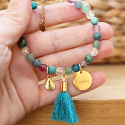 Bracelet lithothérapie enfant en pierres naturelles – Favorise la concentration et la mémoire au quotidien.