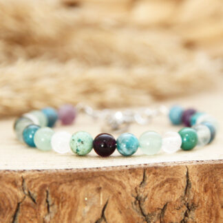Bracelet lithothérapie enfant – Un allié en pierres naturelles pour développer attention, mémoire et confiance.