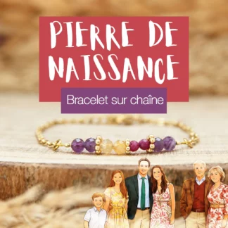 Bracelet lithothérapie représentant votre tribu ou famille grâce aux pierres qui correspondent aux mois de naissance !