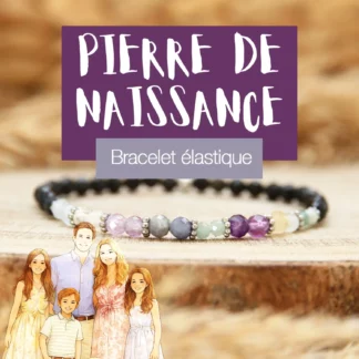 Bracelet Tribu lithothérapie avec pierres de naissance, une création Ma Peste Adorée