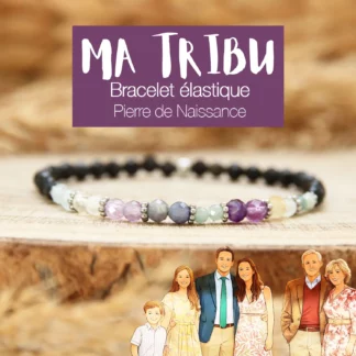Bracelet Tribu lithothérapie avec pierres de naissance, une création Ma Peste Adorée