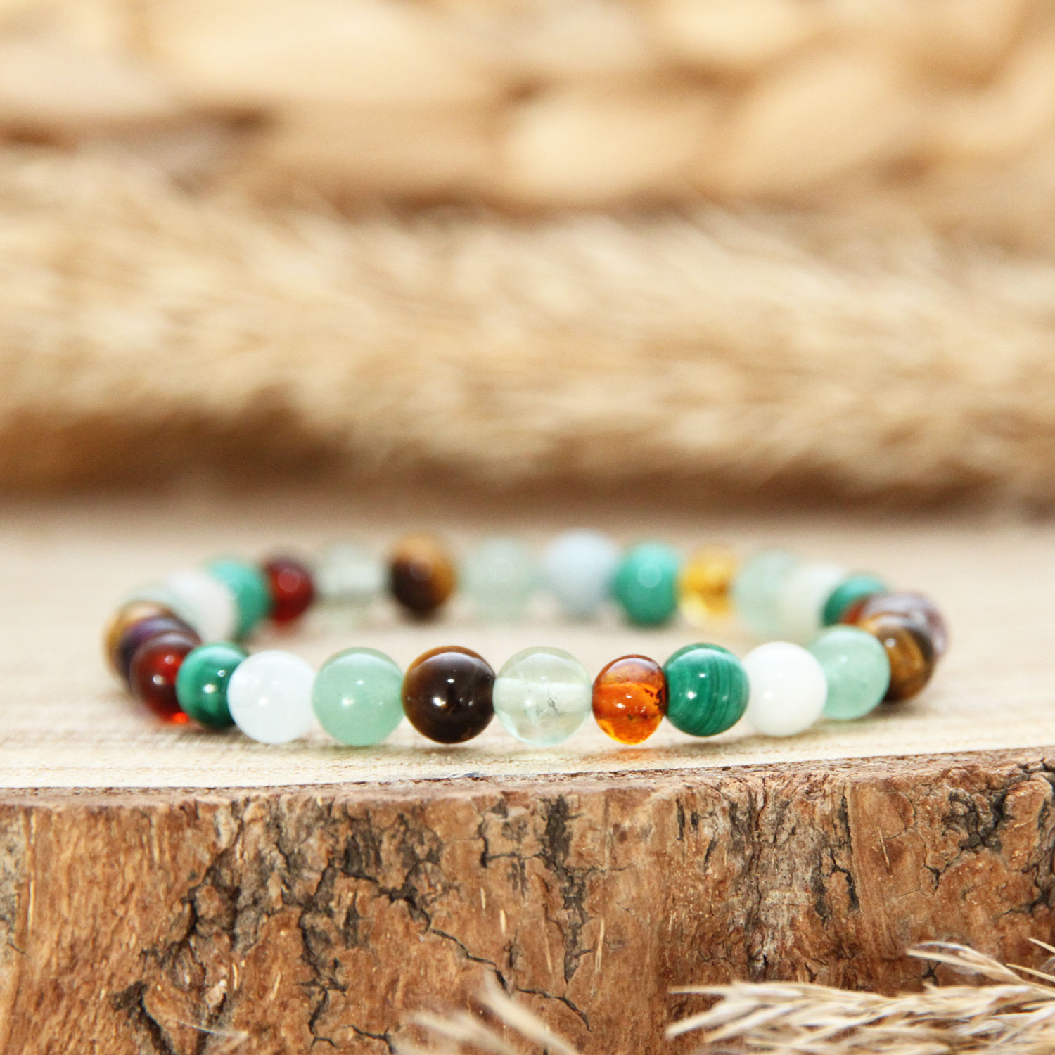 Bracelet enfant en pierres pour soulager les allergies