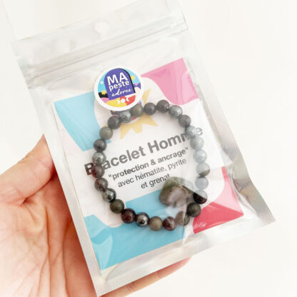 Protection & Ancrage - Kit Bracelet Homme + Pierre