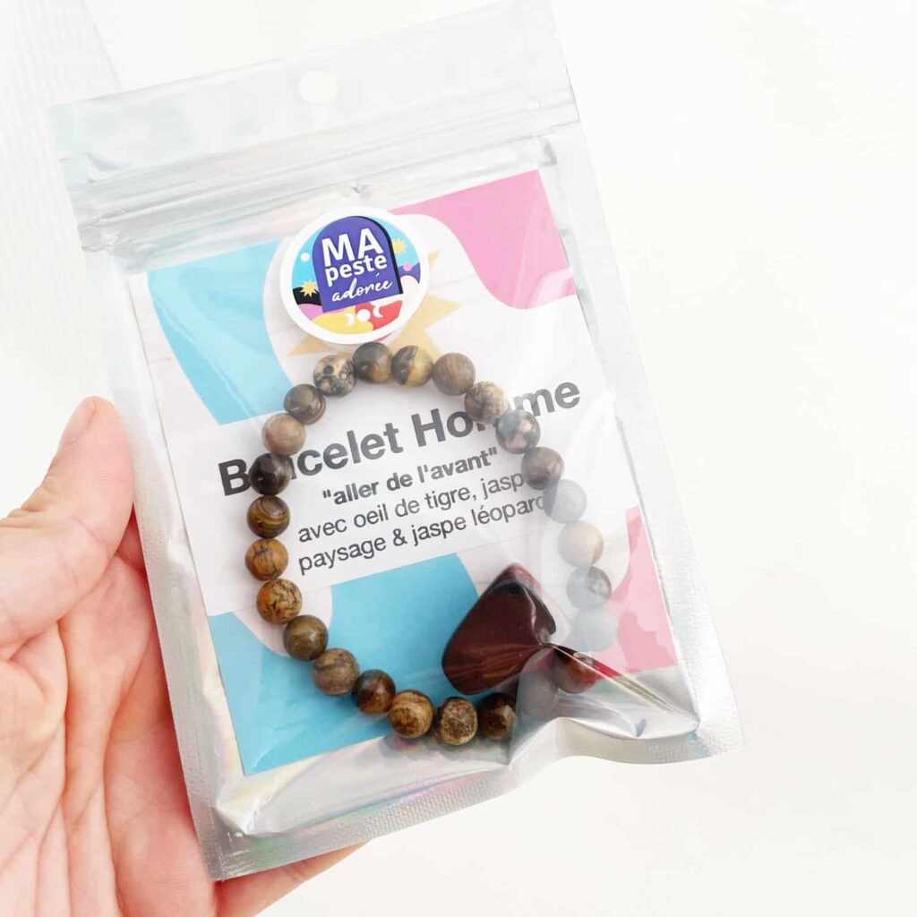 Aller de l'avant - Kit Bracelet Homme + Pierre