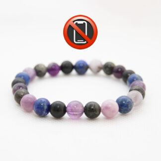 Bracelet en pierres naturelles pour hommes pour l'addiction aux écran et au téléphone