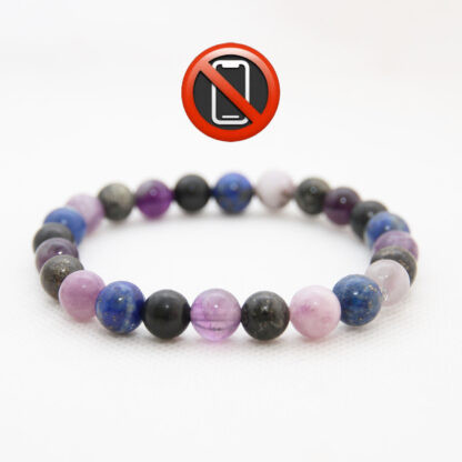 Bracelet en pierres naturelles pour hommes pour l'addiction aux écran et au téléphone