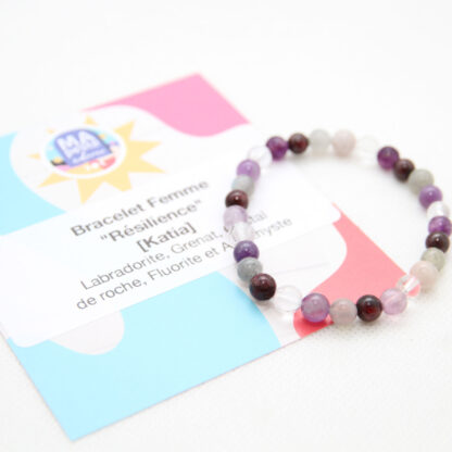 Chaque bracelet en pierres naturelles est livré avec une carte personnalisée