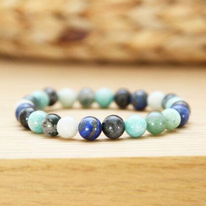 Ce bracelet pour homme est réalisé avec les meilleures pierres naturelles pour la paix et le calme