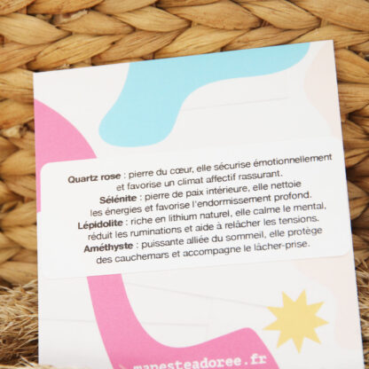 Bijou lithothérapie pour favoriser un sommeil paisible – Bracelet Mini Cœur fait main
