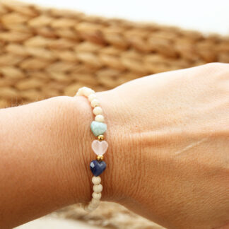 Lot de 3 bracelets en pierres pour 3 amies