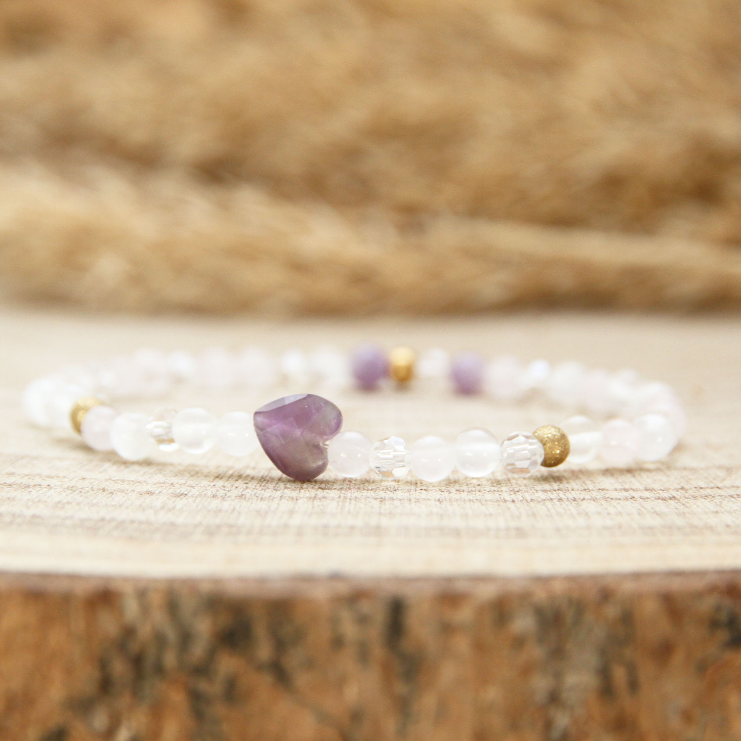 Accessoire bien-être pour le coucher – Bracelet énergétique avec pierres relaxantes
