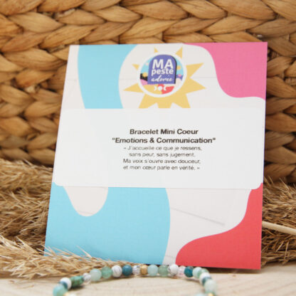 Bracelet Mini Cœur en turquoise – Bijou pour mieux exprimer ses émotions avec bienveillance
